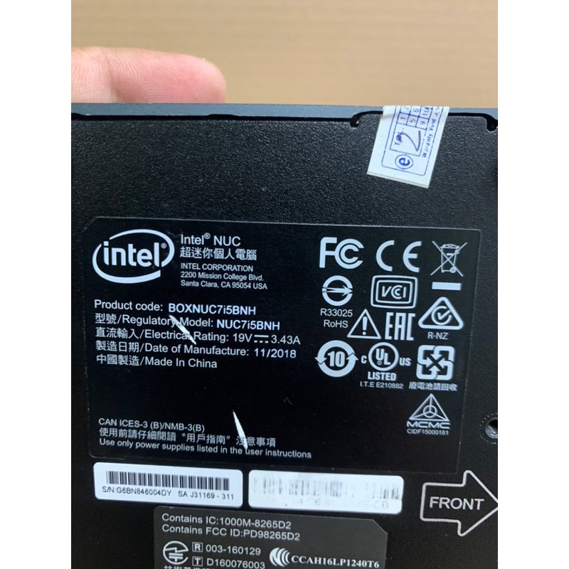 Mini Pc Nuc intel Core i5 7260U Ram 4Gb SSD NVME 256Gb Like New