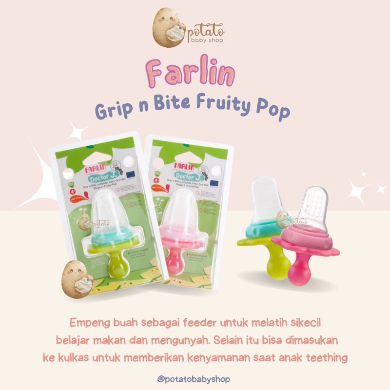 Farlin Grip N Bite Fruity Pop - Empeng Buah Bayi