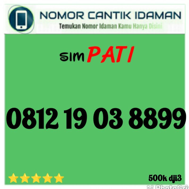 kartu perdana nomor cantik simpati 4g lte seri 1903 8899 bmi4