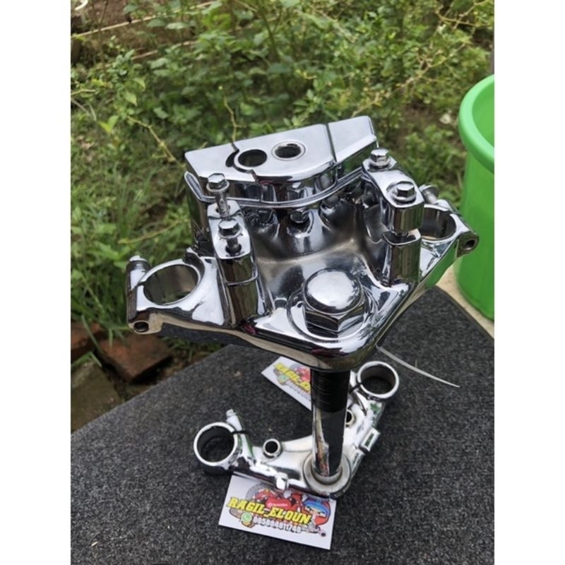 SEGITIGA ATAS BAWAH TIGER MEGAPRO CROM ORI COPOTAN MOTOR