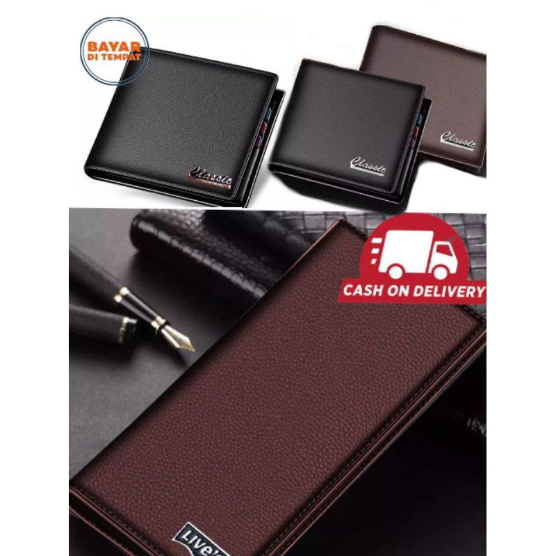 Dompet kulit dompet lipat sintetis pria dopet panjang pria wanita fashion panjang termurah panjang+g