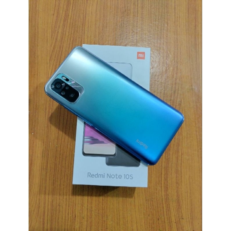 REDMI NOTE 10S RAM 8/128 FULLSET ORIGINAL SECOND BEKAS