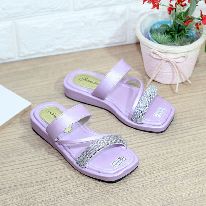 Sandal Anak Perempuan Silang Cristal Rosa02