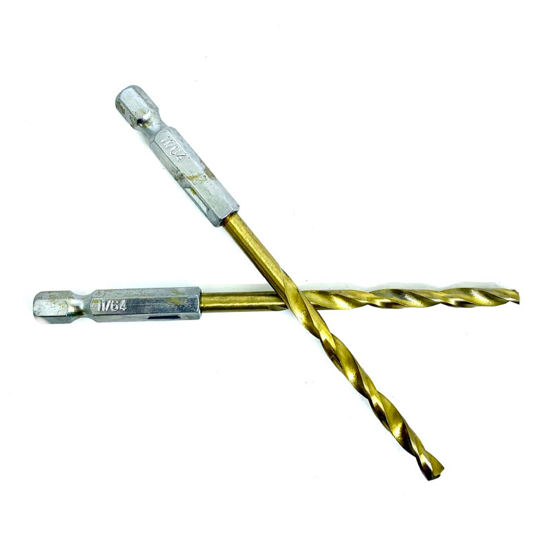 Bor Drill impact cordless hex shank 4.3 mm atau 11/64 bekas seken..Drill Bor 4.3mm