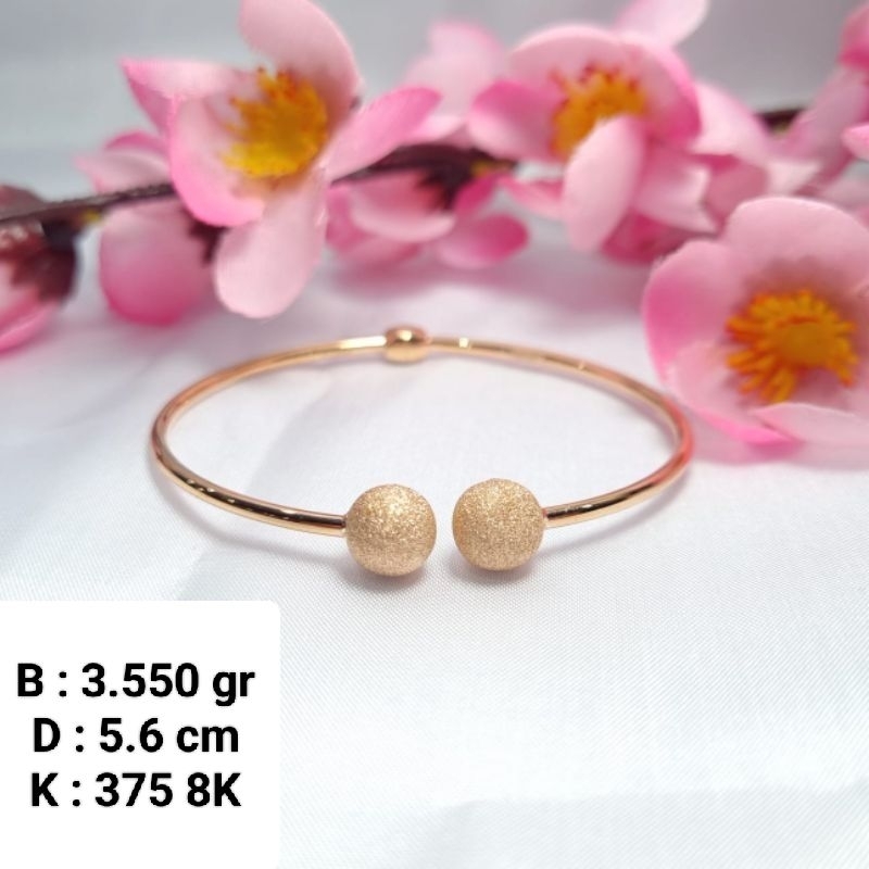 Gelang dior,botoran bola pasir emas asli