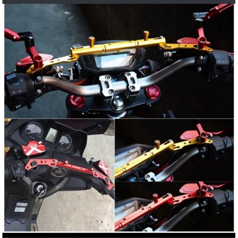 STABILIZER PALANG STANG FATBAR JUMBO PLUS BREKET LAMPU TEMBAK PNP MOTOR NMAX PCX AEROX LEXI XMAX