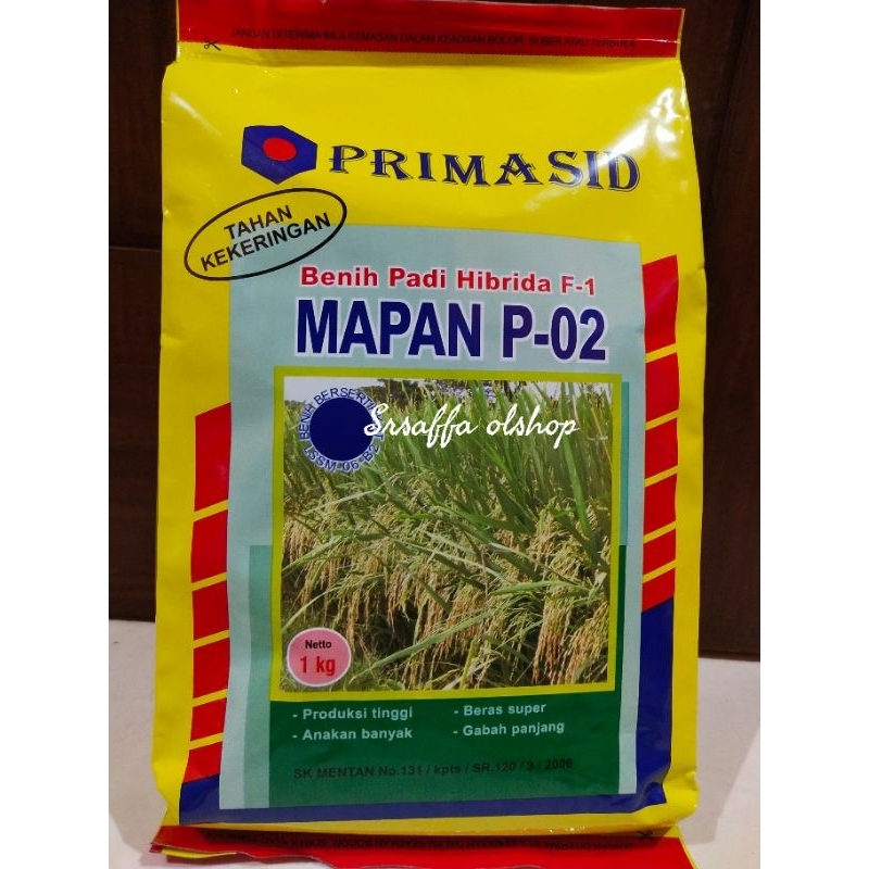 Bibit Benih Padi Hibrida Mapan P-02 1kg Primasid part 2