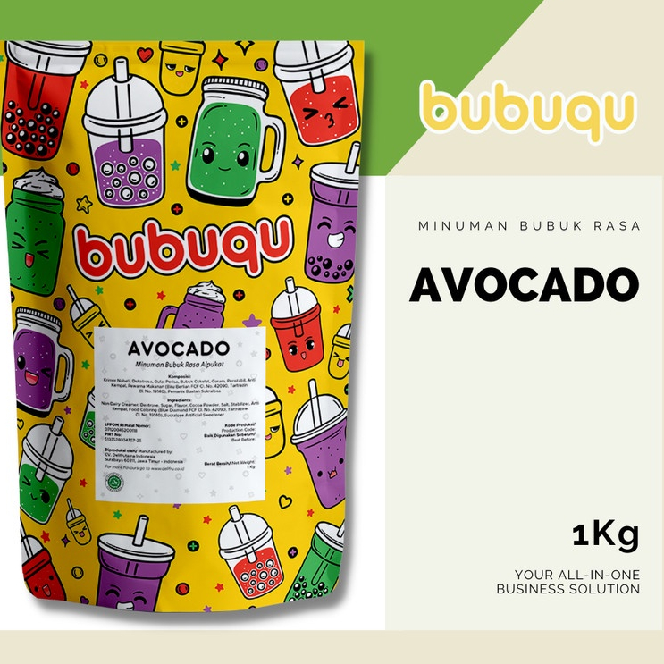 

Bubuqu Powder Drink Avocado Milk - Bubuk Minuman Alpukat Susu 1 Kg