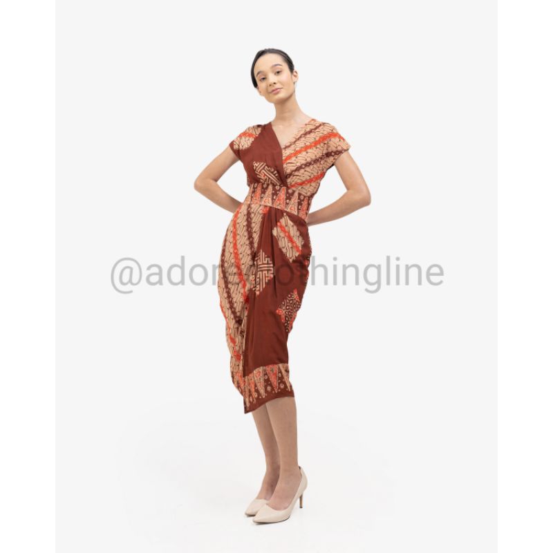 Adore Batik Dress Paris Coklat