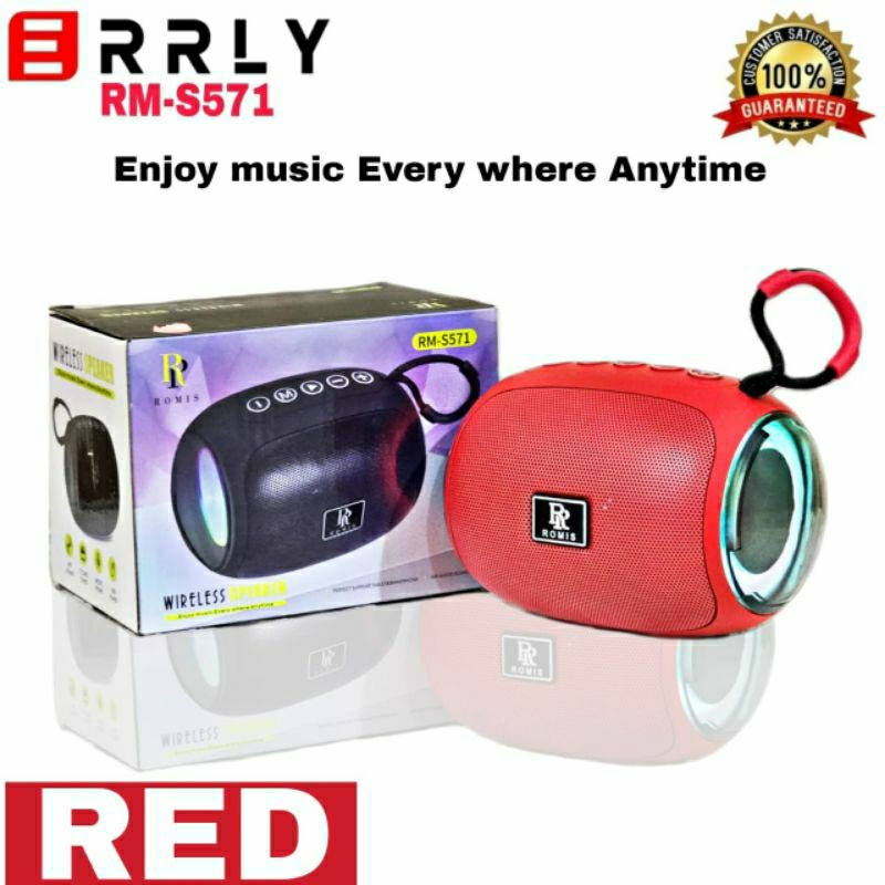 Speaker Bluetooh ERRLY RM-S571 Portable Wireless HIFI S571 Light RGB