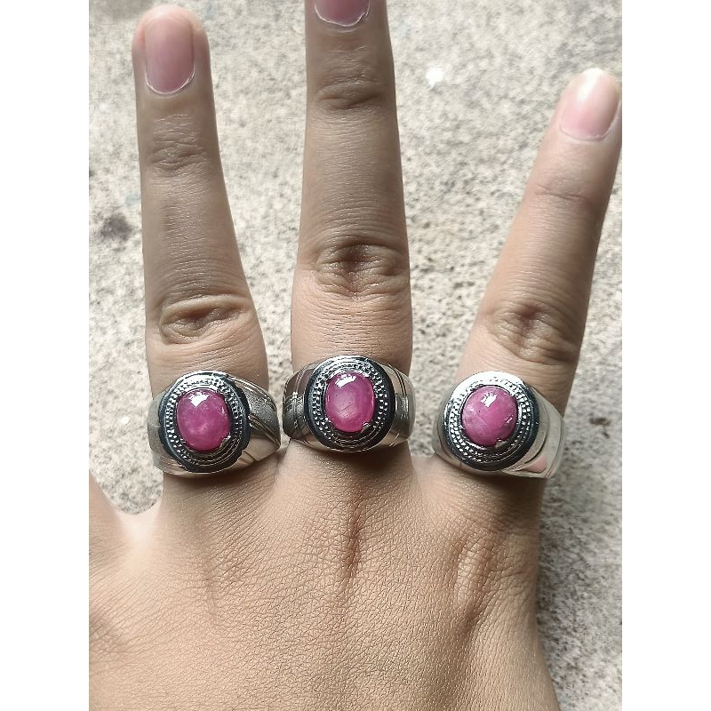Ruby Madagaskar Ring Monel Handmade