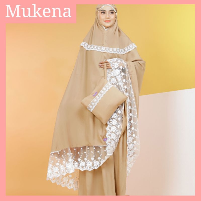 READY STOCK || Mukenah Renda Arrafi Mukena Rukuh Potongan Wanita Dewasa Rayon Mukenah Wanita Dewasa 
