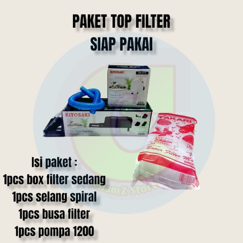 paket lengkap pompa aquarium dengan box sedang / box filter lengkap / box lengkap