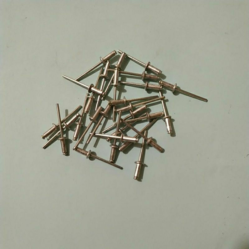 paku rivet no 540. 550/ paku rivet holow , aluminium, seng. harga per 50 pcs