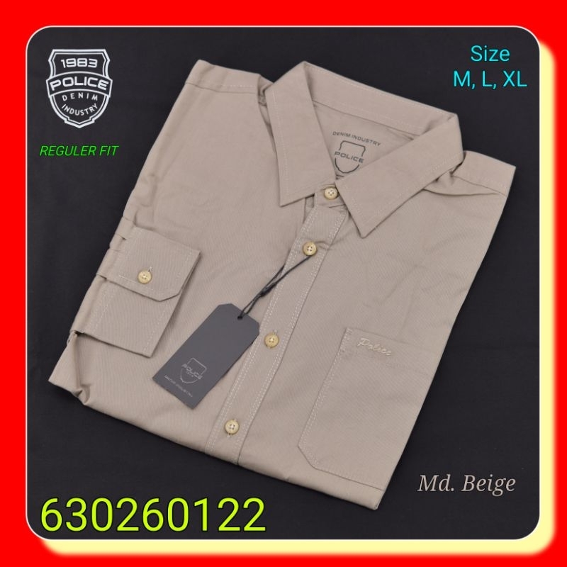 Kemeja Lengan Panjang Pria Police Denim Industry 630260122
