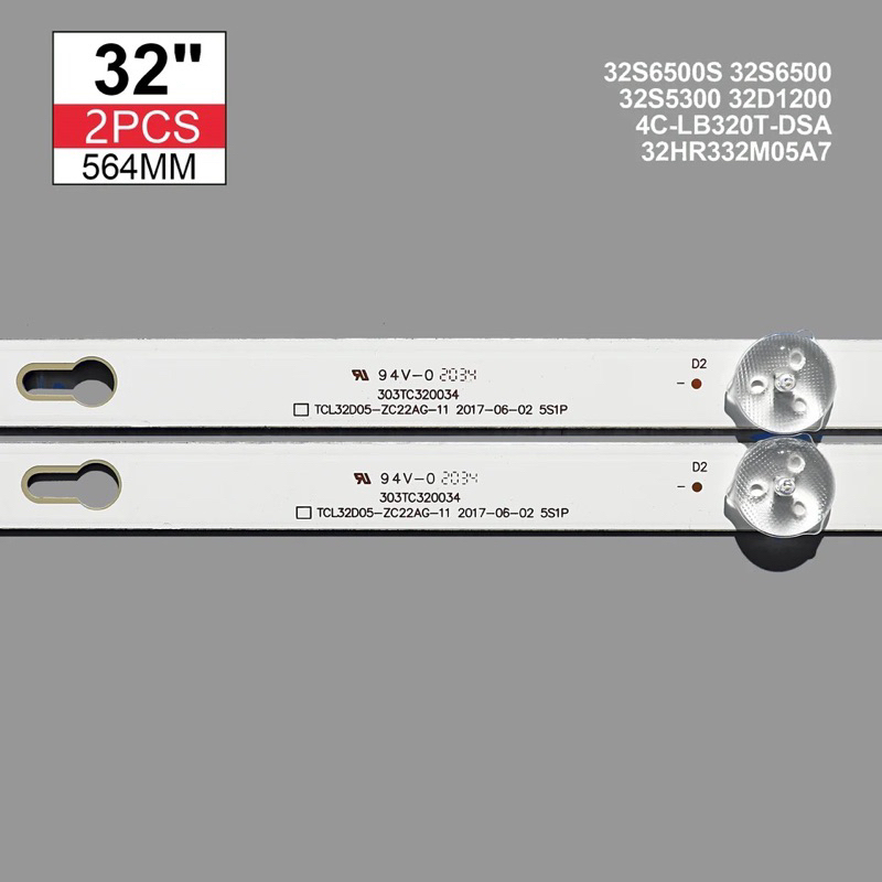 BACKLIGHT TV TCL L32D1200 L32D3000A L32D3000 L32S6800 32A3 32B3 32D3000 32D3000A 32D1200 32S6800 32A3 32B3 30TC320034 LAMPU LED 32 INC 5K 6V