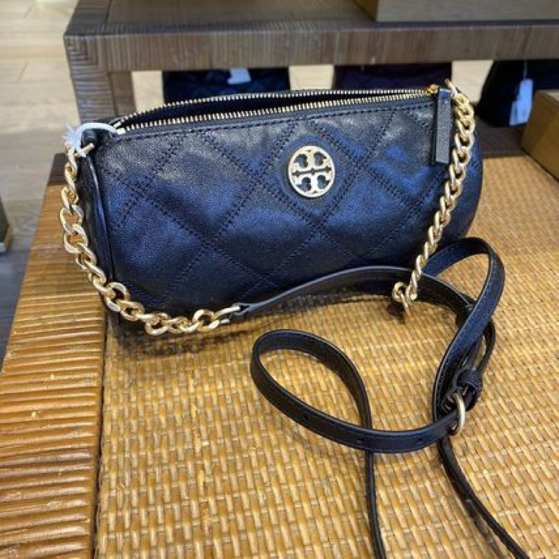 Tory Burch Miller Black Willa Barrel Crossbody Bag TB 141024