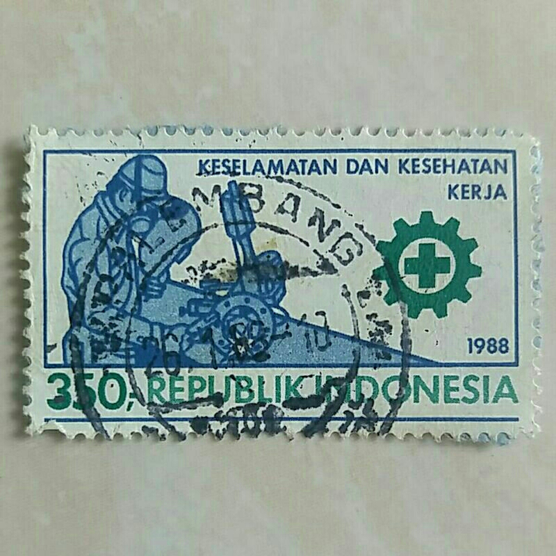 

(AD) Perangko Indonesia 1988 Keselamatan dan Kesehatan Kerja Single Set Used