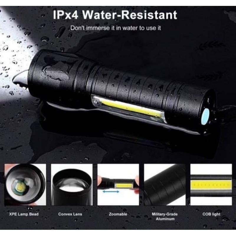 Senter LED mini Flashlight Usb Charger