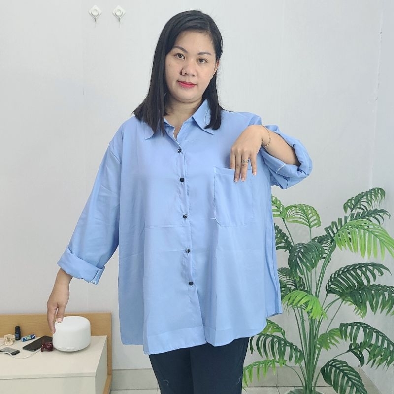 kemeja wanita AKJ jumbo ld120 - 140 cm/akj kemeja oversize