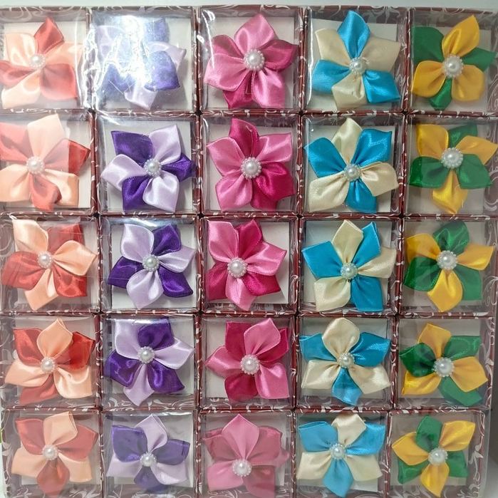 Bros Bunga Saten Kemasan Box Mika