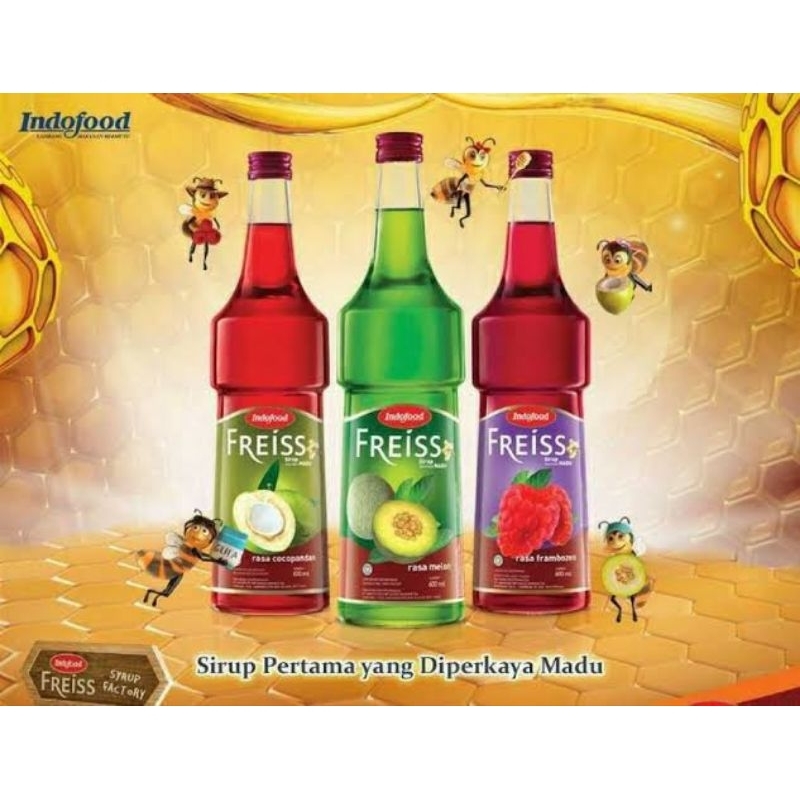 

Indofood Syrup Freiss Cocopandan/ Melon/ Orange/ All Varian 460mL