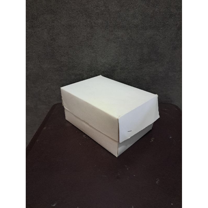 #ECR# dus snack Aqua COAT /Meling/Putih, 310 gsm. bisa plus aqua gelas, ukuran 14x10x7.5cm.
