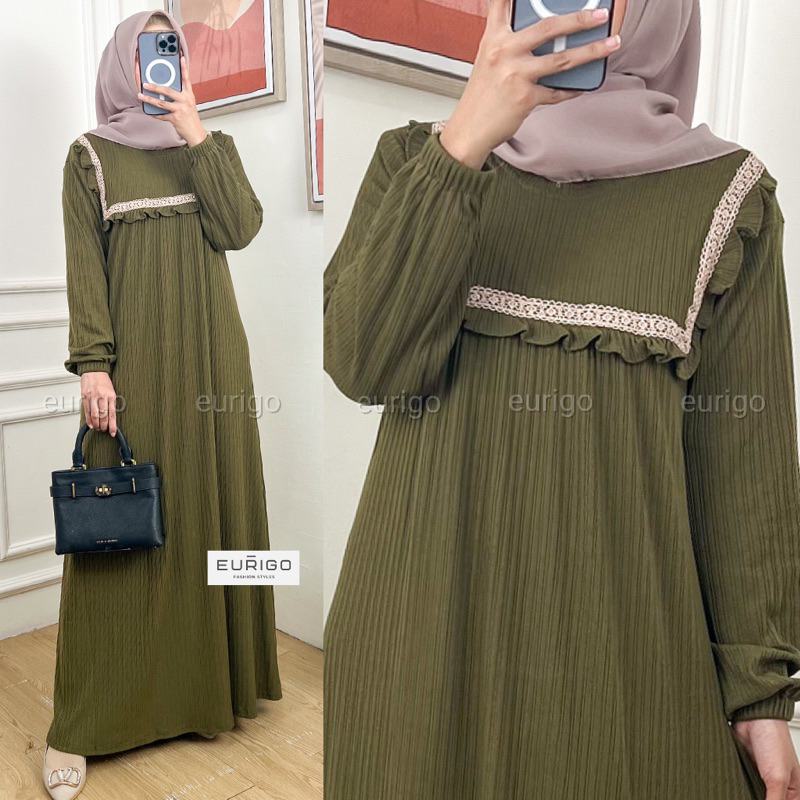 Sova Maxy - Gamis Knit Rajut Renda LD100+ Bumil / 368-6943