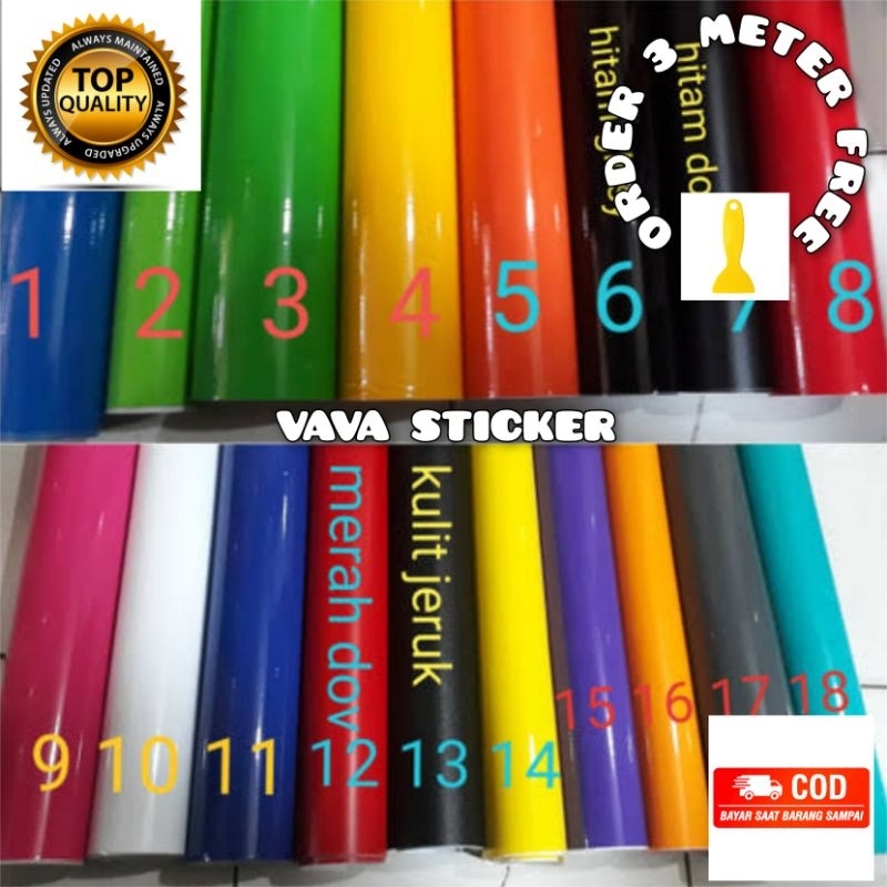 STICKER SKOTLET SEPEDA MOTOR MEREK PROFIX WARNA GLOSSY