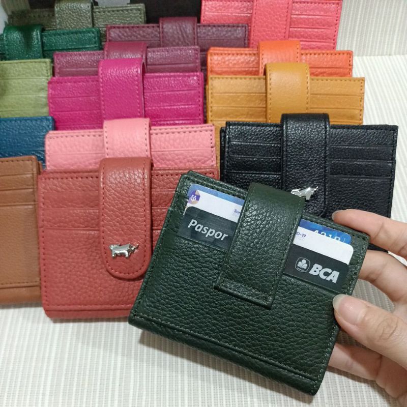 (*GROSIR*) Dompet kartu mini kulit sapi asli + box