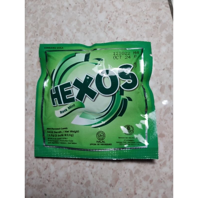 

permen hexos sachet isi 5*2.5gr