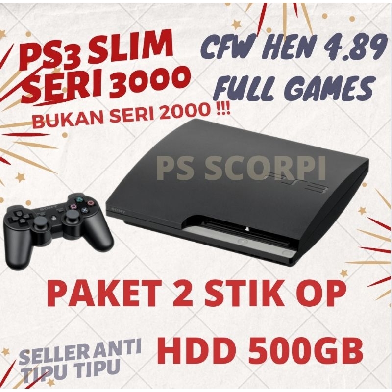 Ps3 Slim OFW 500GB Playstation Ps 3 Bisa Pilih Game