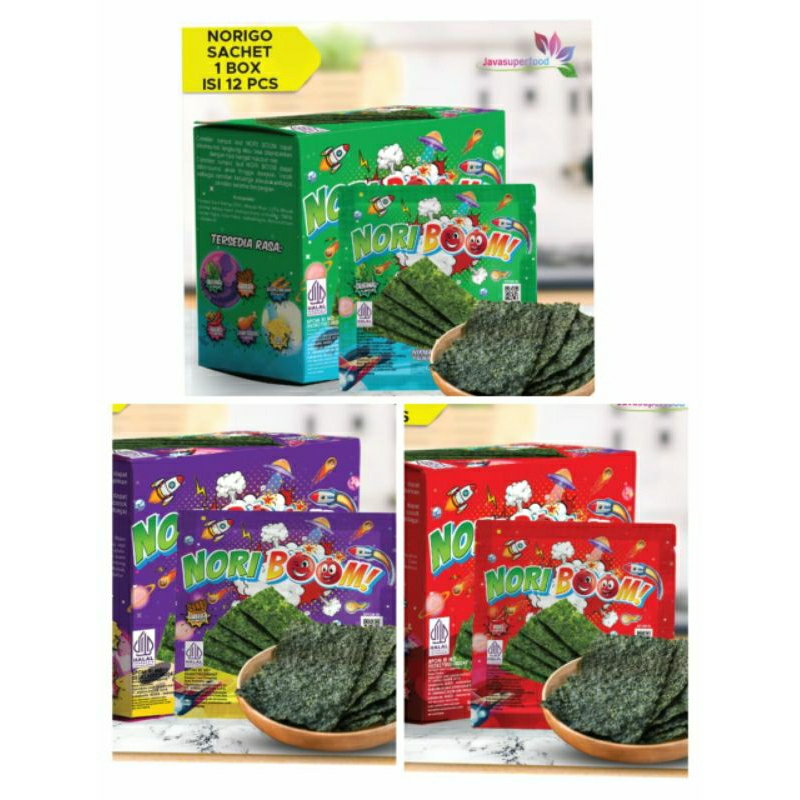 

Nori boom seaweed/Rumput laut/Original/BBQ/pedas/isi 12pcs