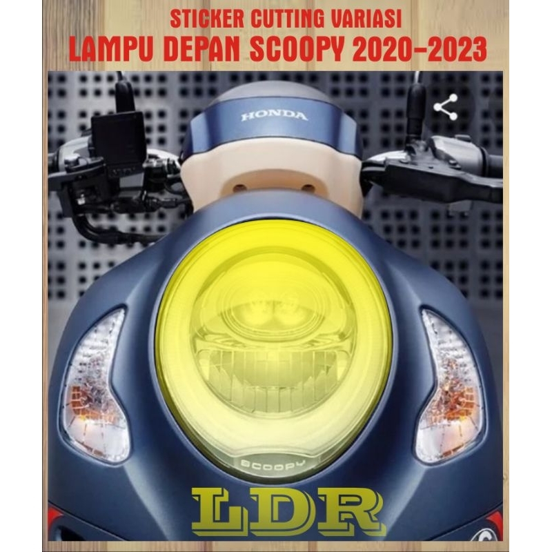 stiker variasi lampu depan scoopy 2020-2023