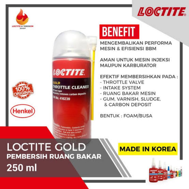 LOCTITE GOLD / THROTTLE CLEANER / CARBON CLEANER / ENGINE CONDITIONER