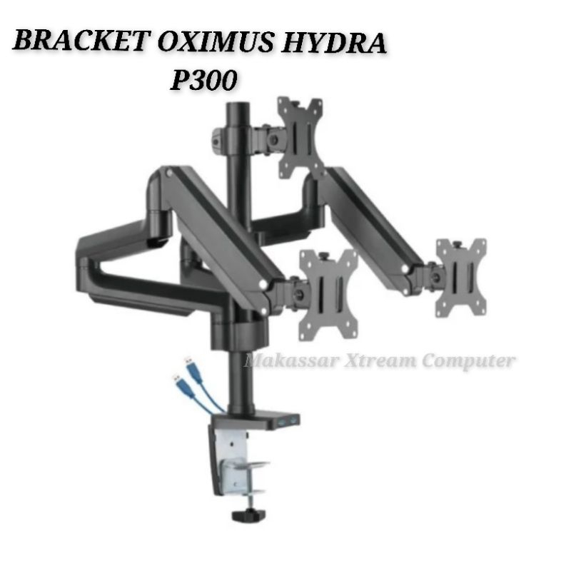 BRACKET MONITOR MEJA OXIMUS HYDRA P300 3 MONITOR