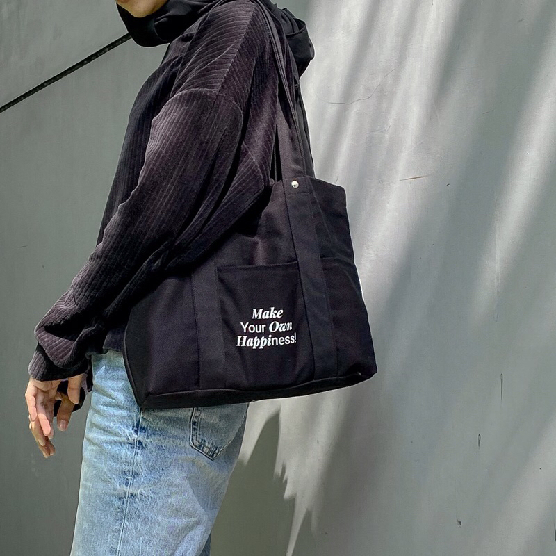 Happiness! 03 Black Totebag