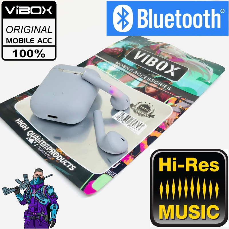 Vibox i12 BT macaron Warna TWS Bluetooth 5.0 Earphone Earbud Olahraga Wireless Earphones Nirkabel Headset With Mic Promo Sen