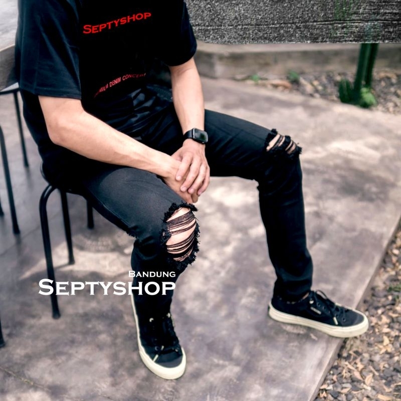 Celana Jeans Pria Black Viper APPAREL™ Destroy-VLG36 Series ORIGINAL