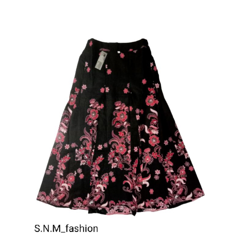 ROK BATIK KEMBANG PECAH 8 PANJANG 7/8 ATAS TUMIT berlapis