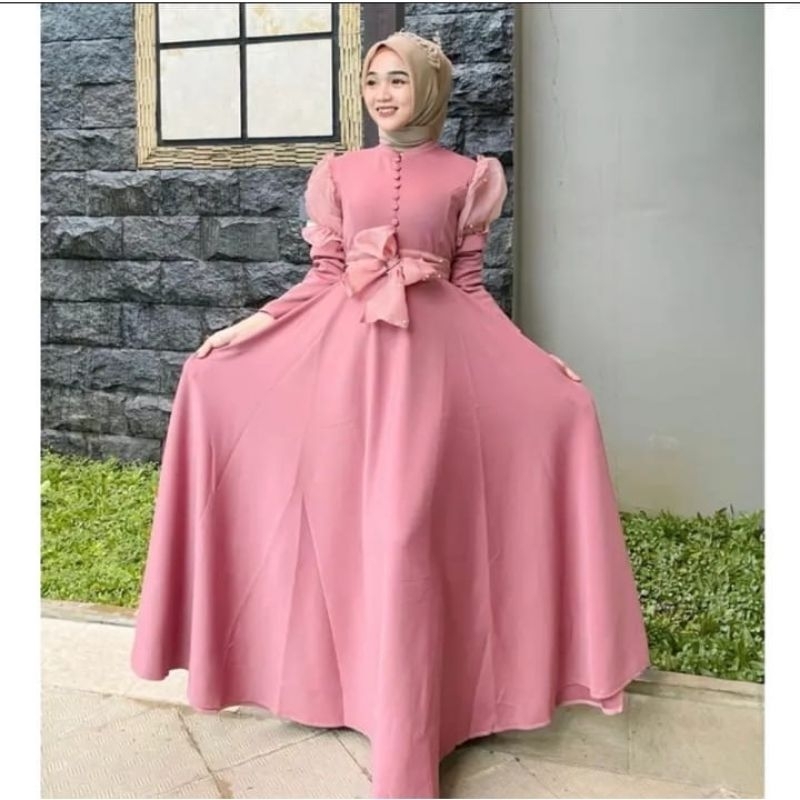 SYIFA GAMIS ORGANZA PREMIUM LD 115 // SYIFA GAMIS CRINKLE ORGANZA // SYIFA GAMIS LEBARAN // SYIFA GA
