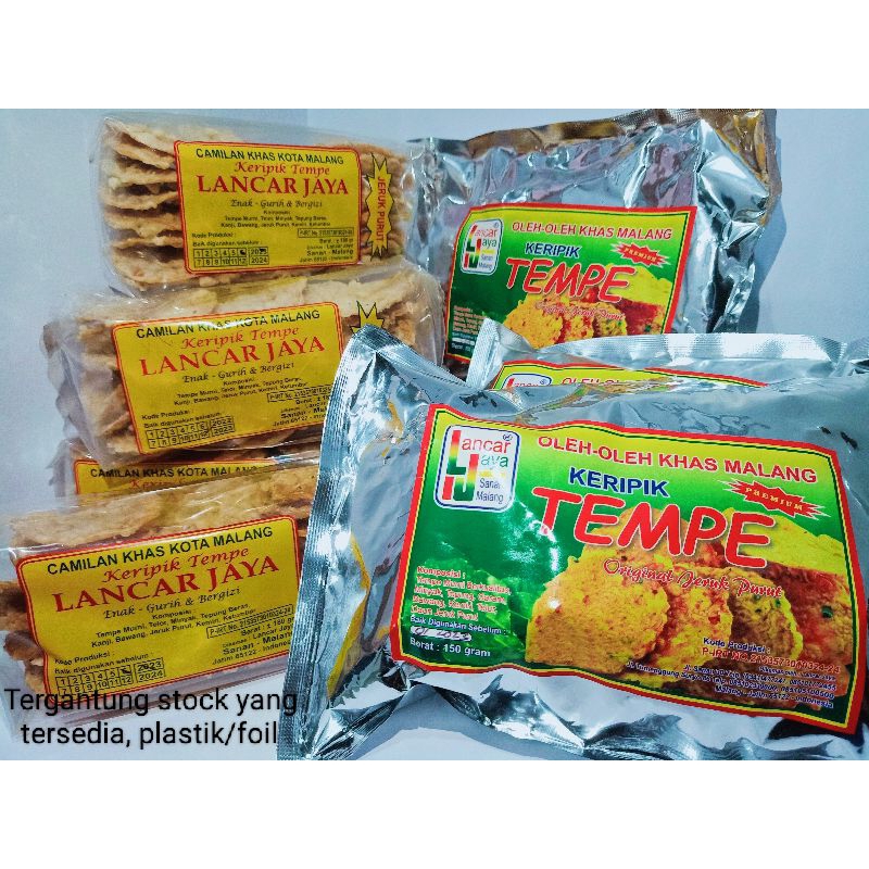 

Keripik Tempe Lancar Jaya/kripik tempe malang/oleh-oleh khas malang/10pcsfreekardus