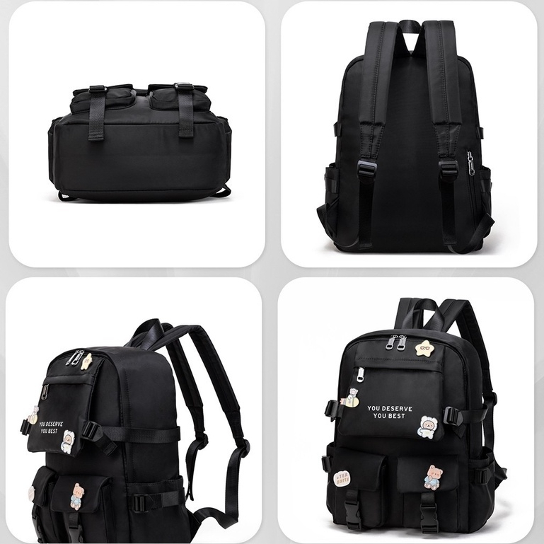 Jims Honey Chika Backpack JH X Cut Meyriska Tas Ransel Punggung Wanita dan Pria Unisex
