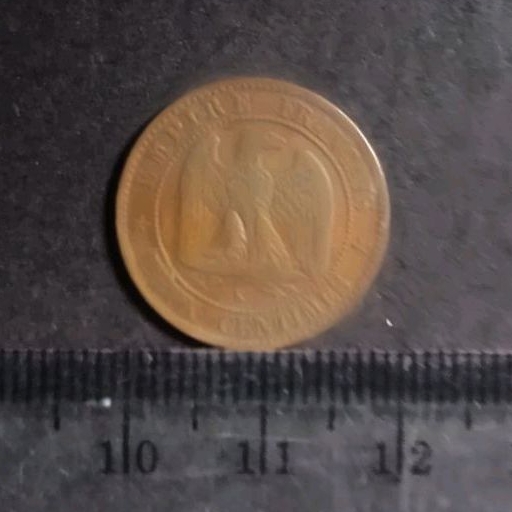 Koleksi Koin Kuno Prancis 1 Centimes Napoleon III Empire