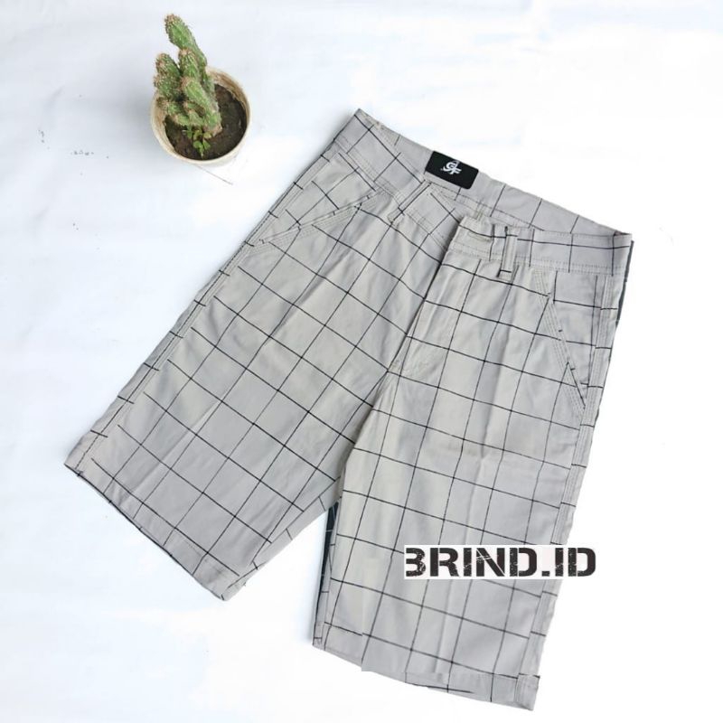 CELANA TARTAN PENDEK PREMIUM SLIM