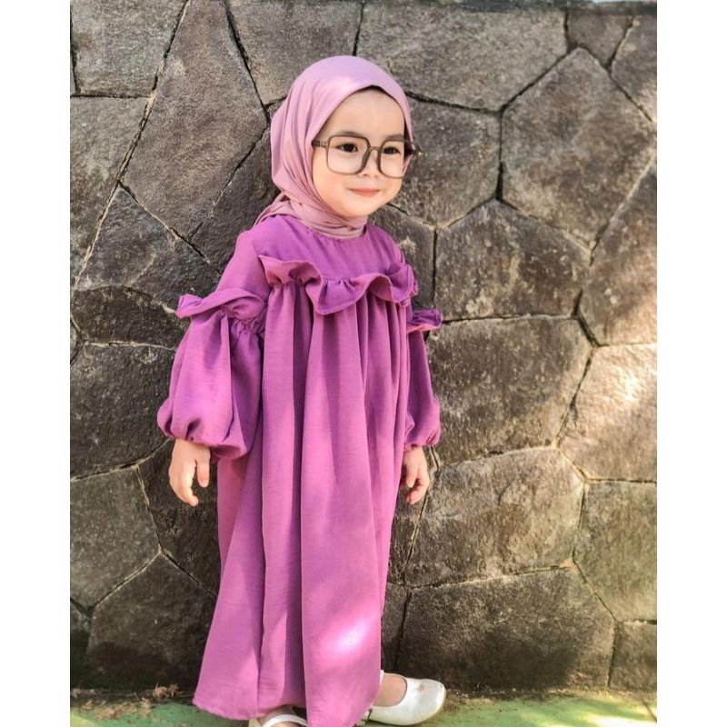 Gamis Airaa / Gamis anak crinkle airflow