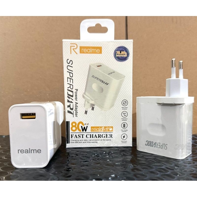 BATOK CHARGER KEPALA CASAN REALME 80W SUPER FAST CHARGING