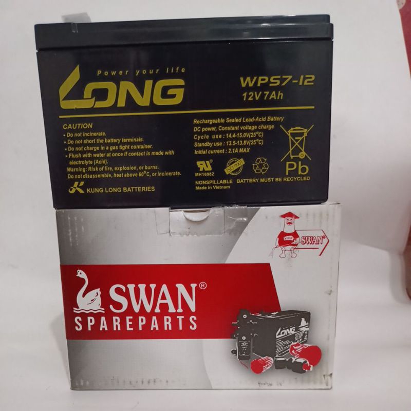 Batrai original swan sprayer elektrik/aki kering swan WPS7-12/aki swan ORIGINALREADY STOK