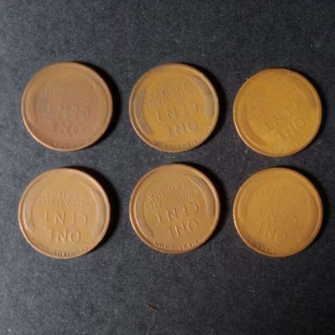 Koleksi Koin Kuno Amerika Wheat Penny1 Cent Lincoln 1925-1930 Bagus