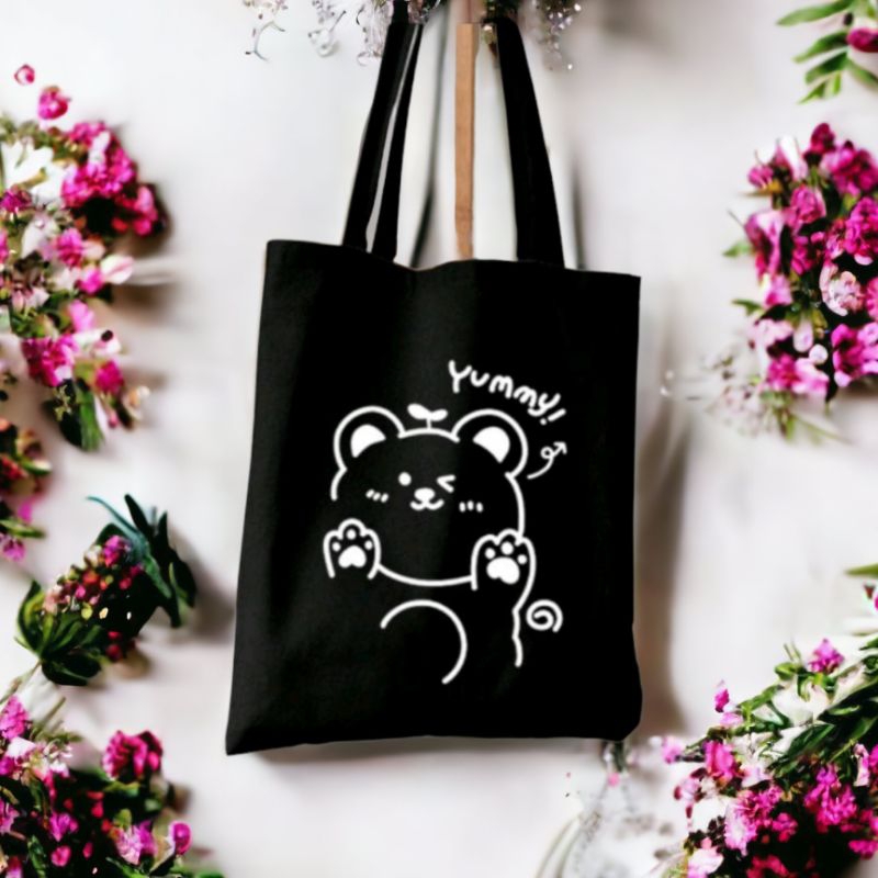 TOTE BAG ANJING LUCU-BERUANG LUCU-KUCING-TOTEBAG SNOW-YUMMY